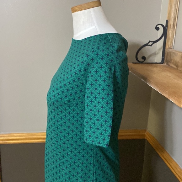 Banana Republic jade green & navy blue short sleeve dress size XSP - Picture 3 of 8